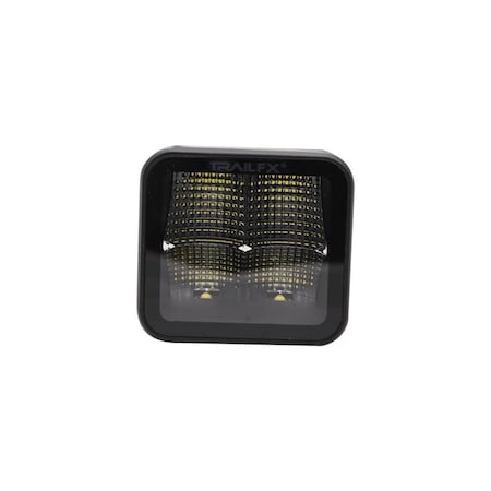 Water World 2X2CFBKPR 4 x 5 watt Black Pod Flood LED Beam - Set of 2 WA3575487